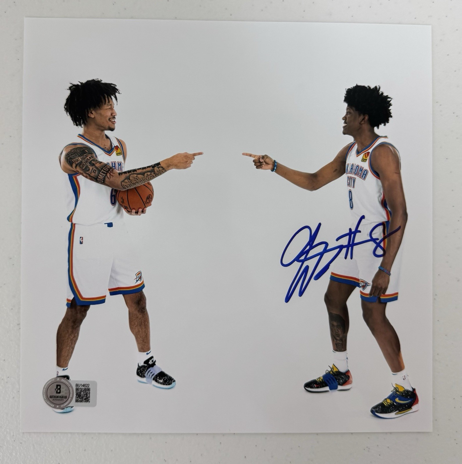 Jalen Williams OKC Thunder Autographed Signed 8x8 Photo Beckett Jaylin BAS COA 
