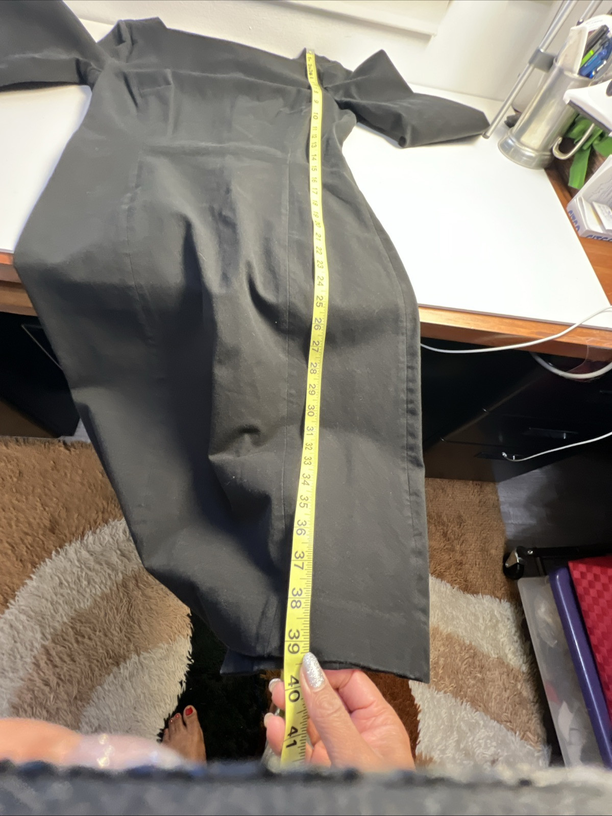 BANANA REPUBLIC Solid Black Stretch Square Neck S… - image 11