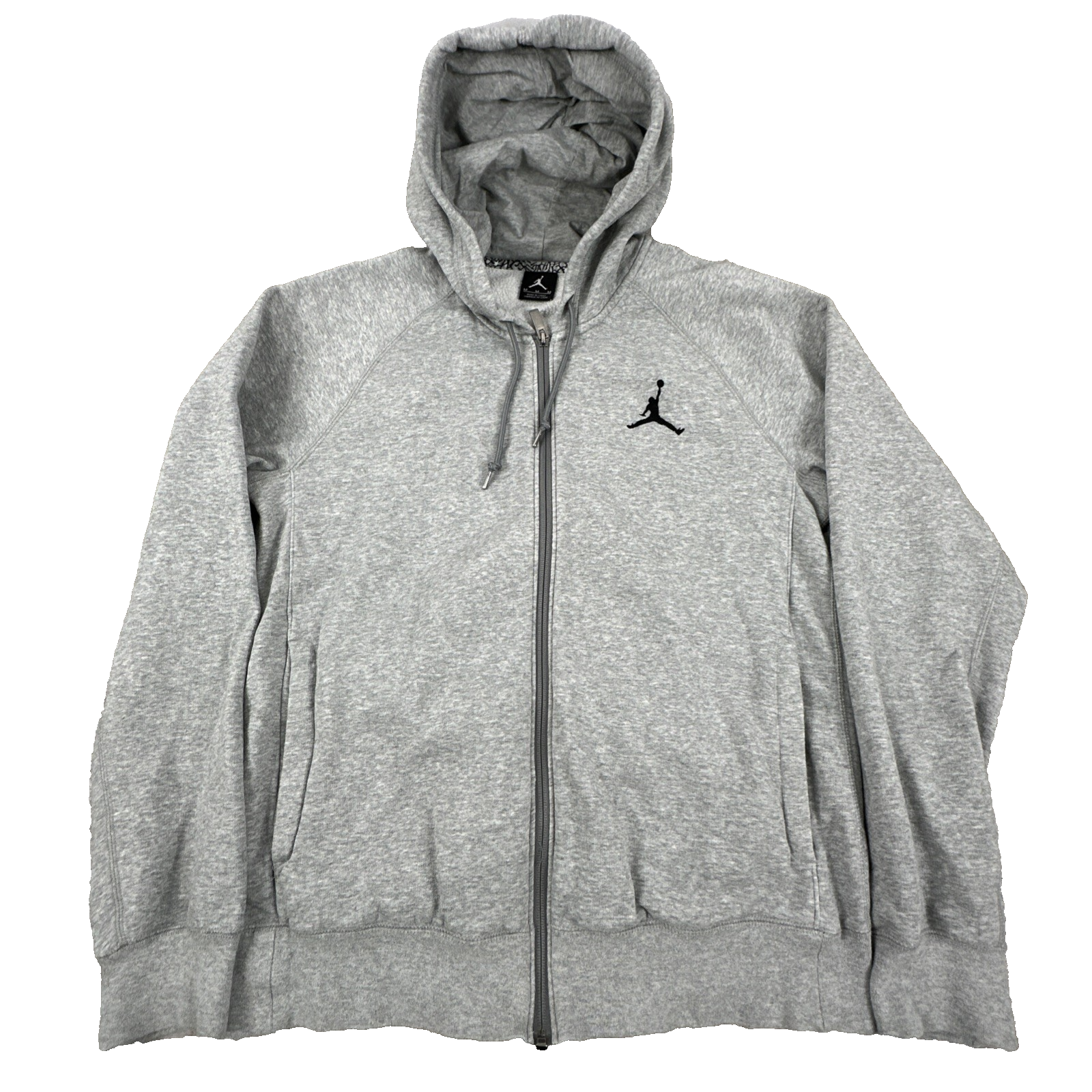 Nike Air Jordan Jumpman Fleece Full Zip Jacket Gray Sweatshirt Men's Size M