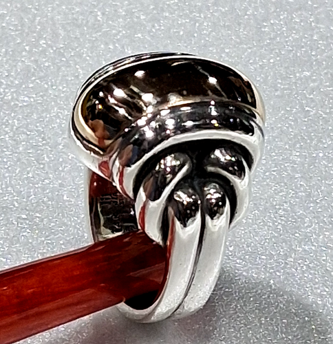 James Avery Sterling Silver 14k Large Knot Ring Gold Dome Size 6.5 Weight 17.4g - 第 3/24 張圖片