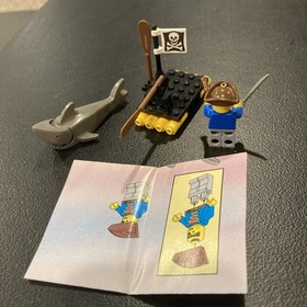 1991 VINTAGE Lego 6234 Renegade's Raft 100% PIRATE SHARK Minifigs Manual NO BOX