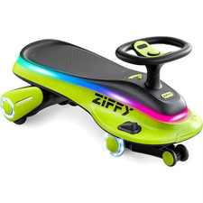 6V 5.5A Electric Wiggle Car with Pedal, Light-Up, Rechargeable Battery, 2-In-1 S