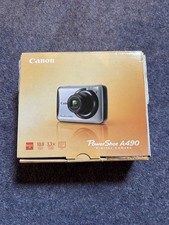 Boxed Canon PowerShot A490 Digital Camera 10MP 3.3x Zoom Compact Silver