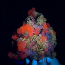 1.40LB Natural Calcite with Sphalerite Mineral/Fluorescent Glow Under UV Light
