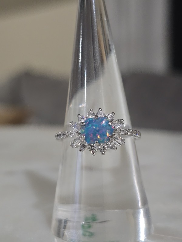 Bomb Party Sterling Club Ring Size 8 RBP5689 LG Emerald Fire Opal on .925 