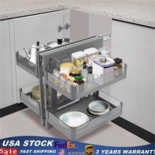 Blind Corner Cabinet Organizer Corner Pull Out Organizer for Kitchen 63*50*59cm