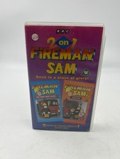 2 on 1 Fireman Sam Back in a Blaze of Glory - BBC VHS Video 1996 PAL UK