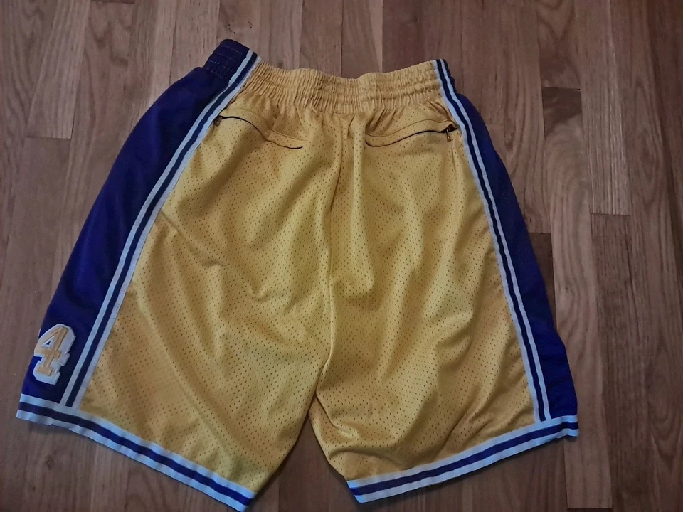 Just Don Basketball Shorts Mens Sz XL Kobe Bryant Los Angeles Yellow/Purple Mesh - Image 4 of 4