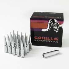 Gorilla Spike Lug Nut Kit M14-1.50 Chrome 20 Lug Nuts And One 1378spk-key Gorilla Spike Lug Nut Kit M14-1.50 Chrome 20 Lug Nuts And One 1378spk-key