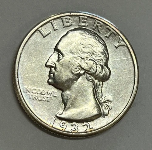 1932 Philadelphia Washington Silver Quarter About Uncirculated Details