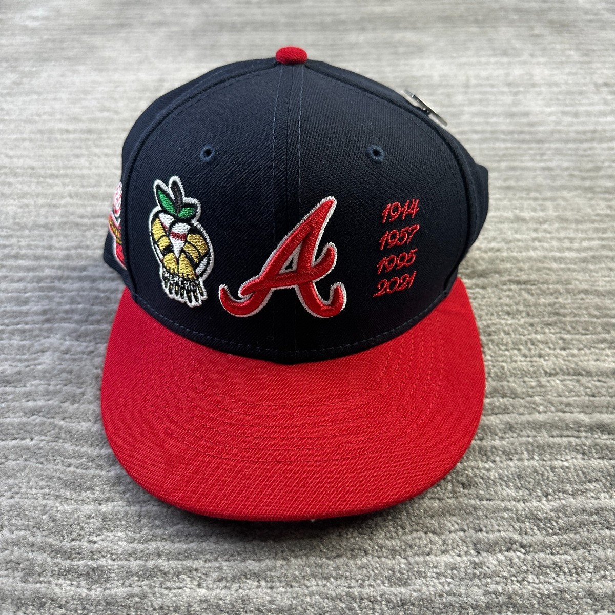 Atlanta Braves Hat Cap Mens Fitted 7 3/8 New Era Quavo World