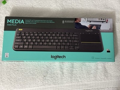 New Logitech Wireless Touch Keyboard Media K400 Plus mouse pad black (B12)