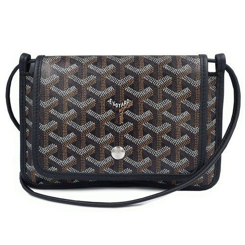 GOYARD Plumet PM LTY01 CL01P Herringbone Black Shoulder Bag #661
