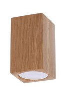Deckenleuchte Aufputz Holz Klein B: 6 Cm Modern Flach GU10 Deckenlampe Spot