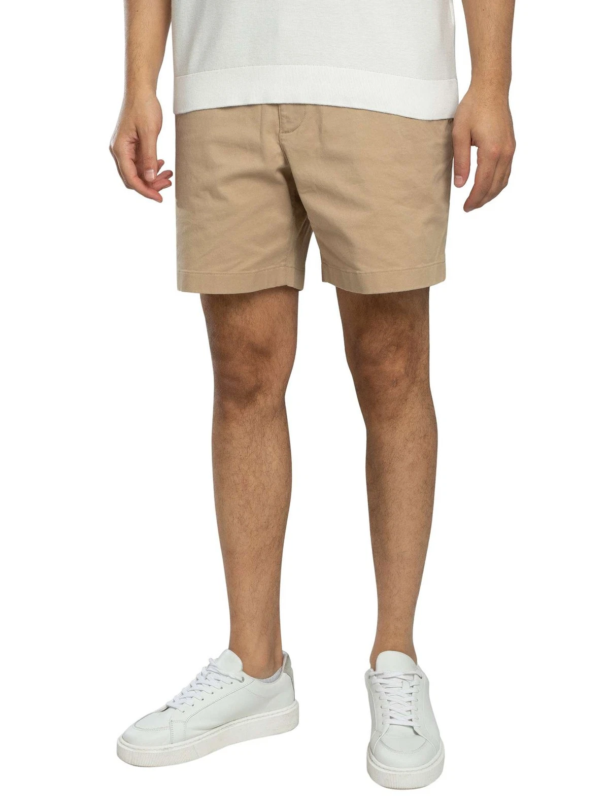 Lacoste Men's Regular Fit Stretch Cotton Shorts, Beige
