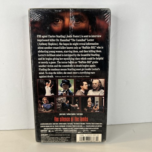 The Silence Of The Lambs VHS SEALED Watermark Orion Anthony Hopkins Jodie Foster - Picture 2 of 15