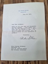 Letter from president Richard Nixon from July 19,1973 with western union Telefax
