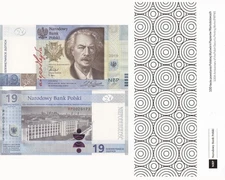 Poland 19 Zlotych 2019 100th Commemorative P 193 UNC With Folder