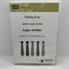 Stampin' Up BEST DAD EVER Stamp Set Thinking of you ties Father's day birthday