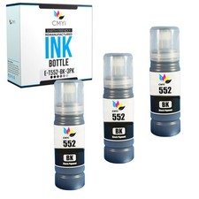 Compatible Epson 552 Black Ink Bottles 3PK for Epson EcoTank ET-8500 and ET-8550