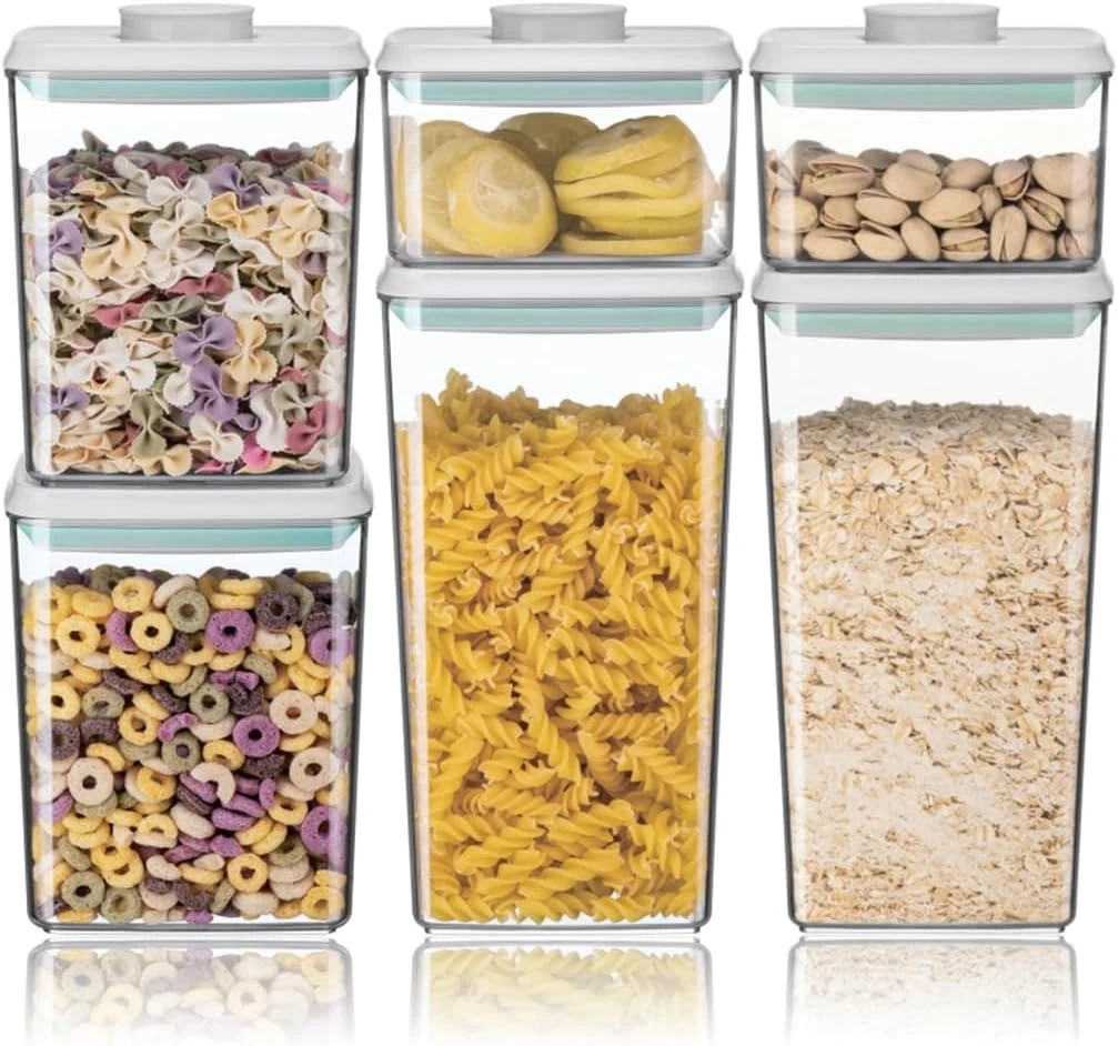 Airtight Food Storage Container Sets W/ Lids 6Pcs Pop Containers Kitchen Pantry
