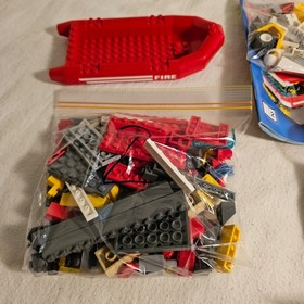 LEGO City Fire Fighter Set 7213 Off-Road Fire Truck & Fireboat COMPLETE