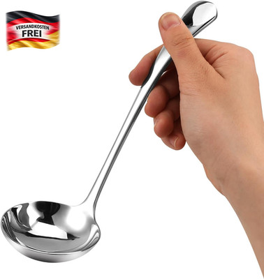 Suppenschöpfer Edelstahl 20 cm Spülmaschinenfest für Suppen und Eintöpfe