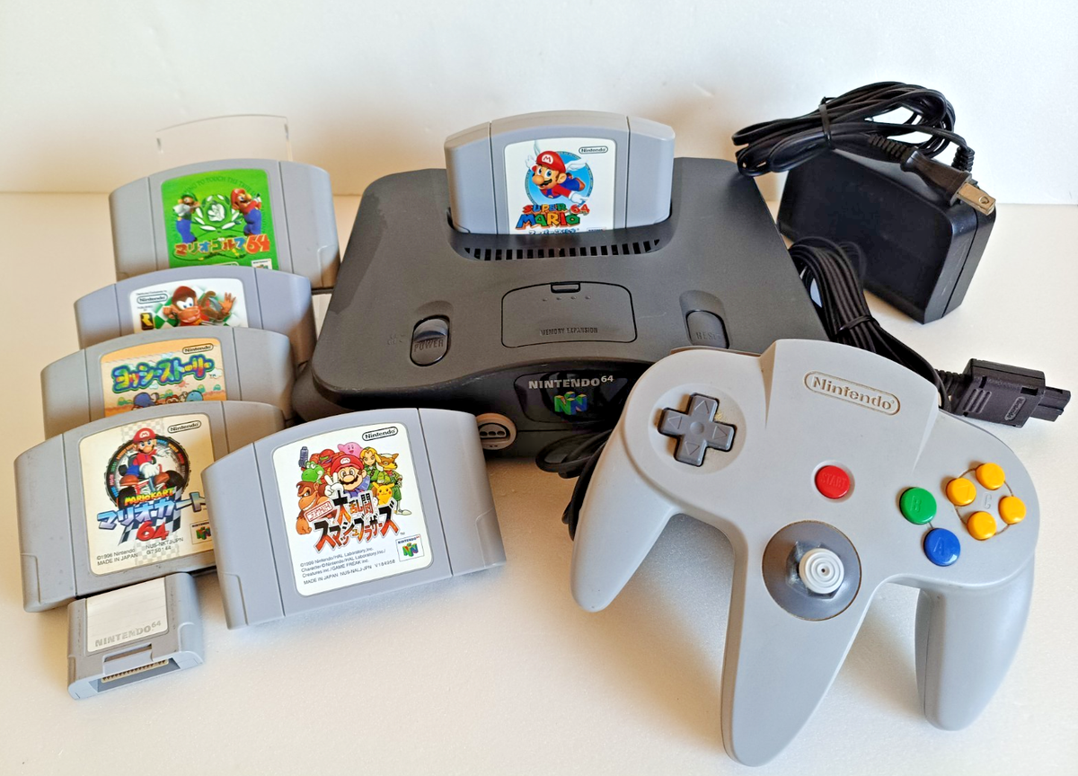 Nintendo 64 Console N64 bundle w/controller & lot of 6games Super