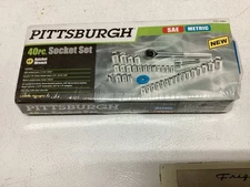 Pittsburgh 40 Piece Drive Socket Set 3/8 in. 1/4 in. Drive SAE and Metric