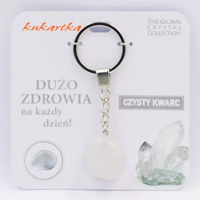 5901924401599 Brelok BKN-028 Dużo zdrowia (czysty kwarc) Kukartka