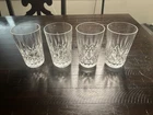 Vintage Waterford Crystal Lismore Qty 4 Tall Double Old Fashion Glasses Highball
