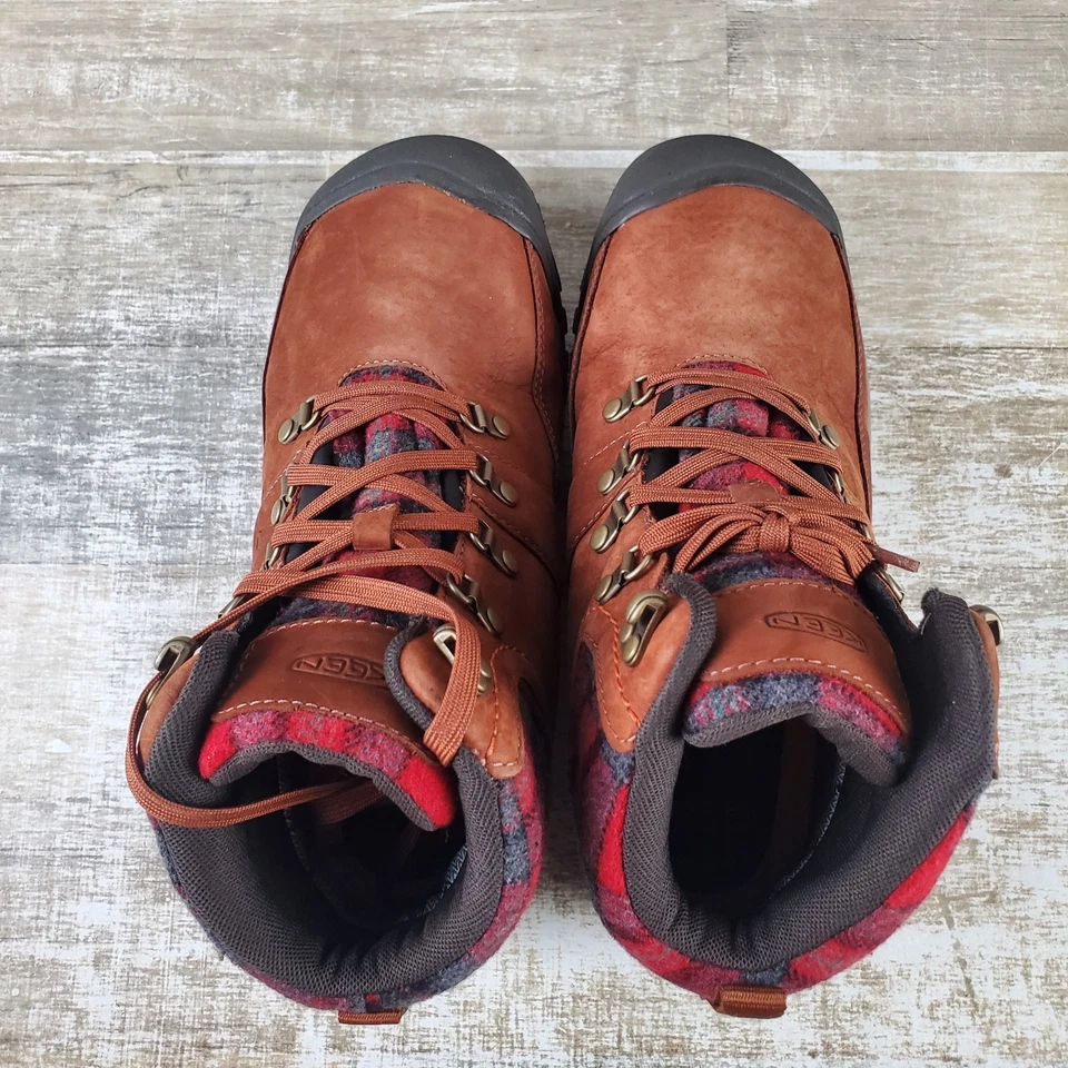 Keen Kaci III Mujer Invierno Senderismo Zapatos Talla 9.5 Rojo Impermeable Con Cordones Medio Top Foto 4 de 4