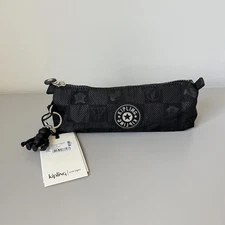 Kipling x Harry Potter Freedom Pencil Pouch Black Nylon with Monkey Charm NWT