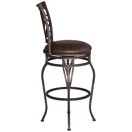 Hartley Bronze Swivel Bar Stool 30" High Traditional for Kitchen Counter Island - Picture 8 of 9