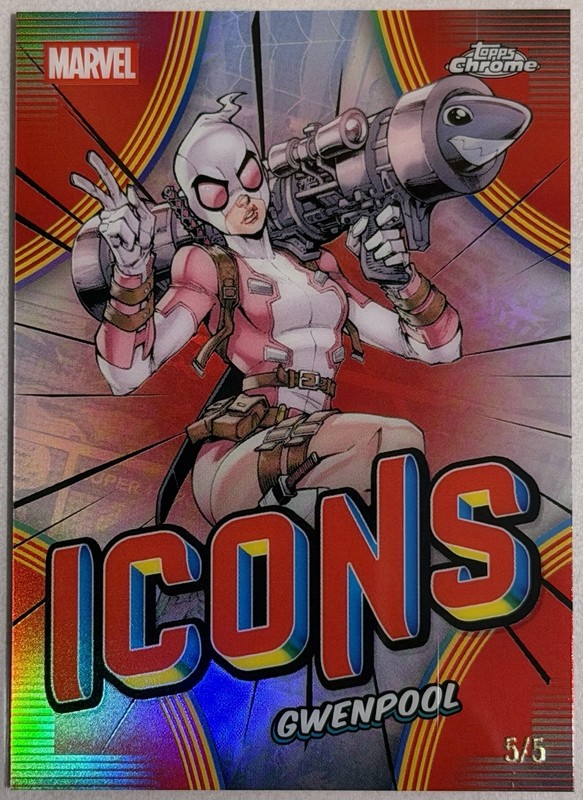 2026 Topps Chrome Marvel Comics ICONS Gwenpool Red Refractor 5/5