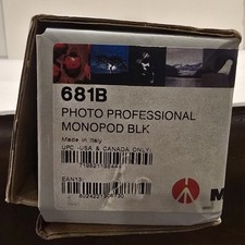 Manfrotto 681B Black Profressional Monopod NIB Made In Italy