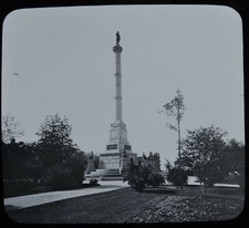 1890s Magic Lantern Slide Photo America USA Chicago City Douglas Monument
