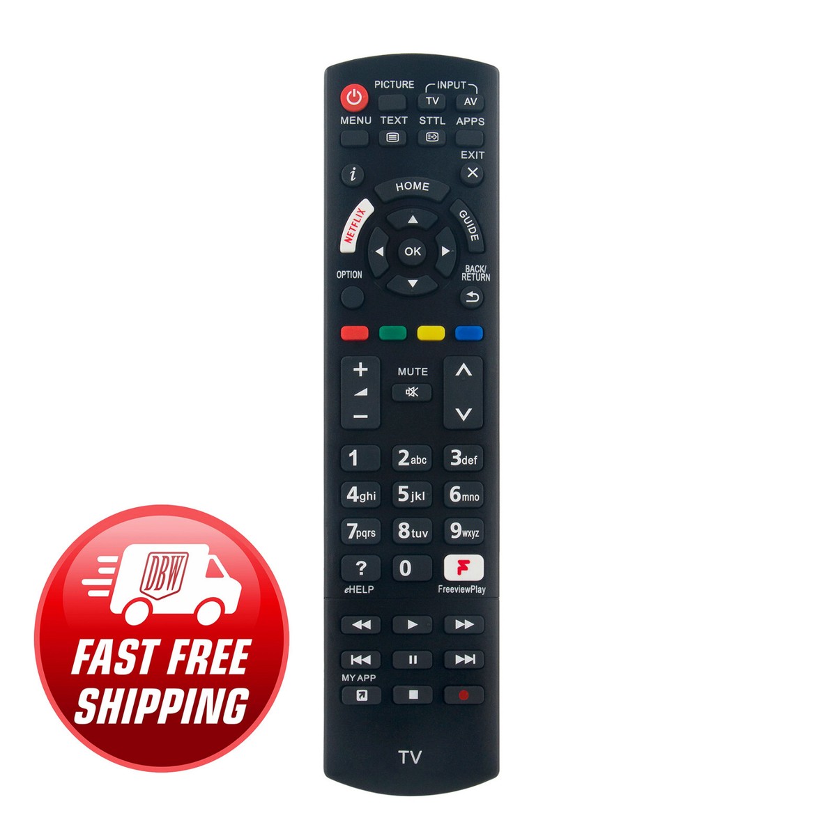 Telecomando Universale TCNOUMT N2QAYB000354 Per TV Panasonic LCD/LED Serie TX-L32G10, TX-L37G10, TX-P46G10E E Affini