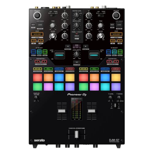 Pioneer DJM-S7 Scratch Battle Bluetooth 2 Channel Pro DJ Mixer w Headphones - Picture 2 of 12