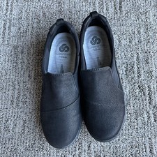 Clarks cloudsteppers black loafers size 6