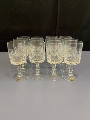 VTG SET(12) Eisch Crystal "Criss Cross & Circles" Claret Wine Glasses  5.25"H | eBay