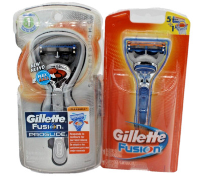 GILLETTE FUSION - 1 #PROGLIDE & 1 #FUSION (2 PACK) -READ- | eBay