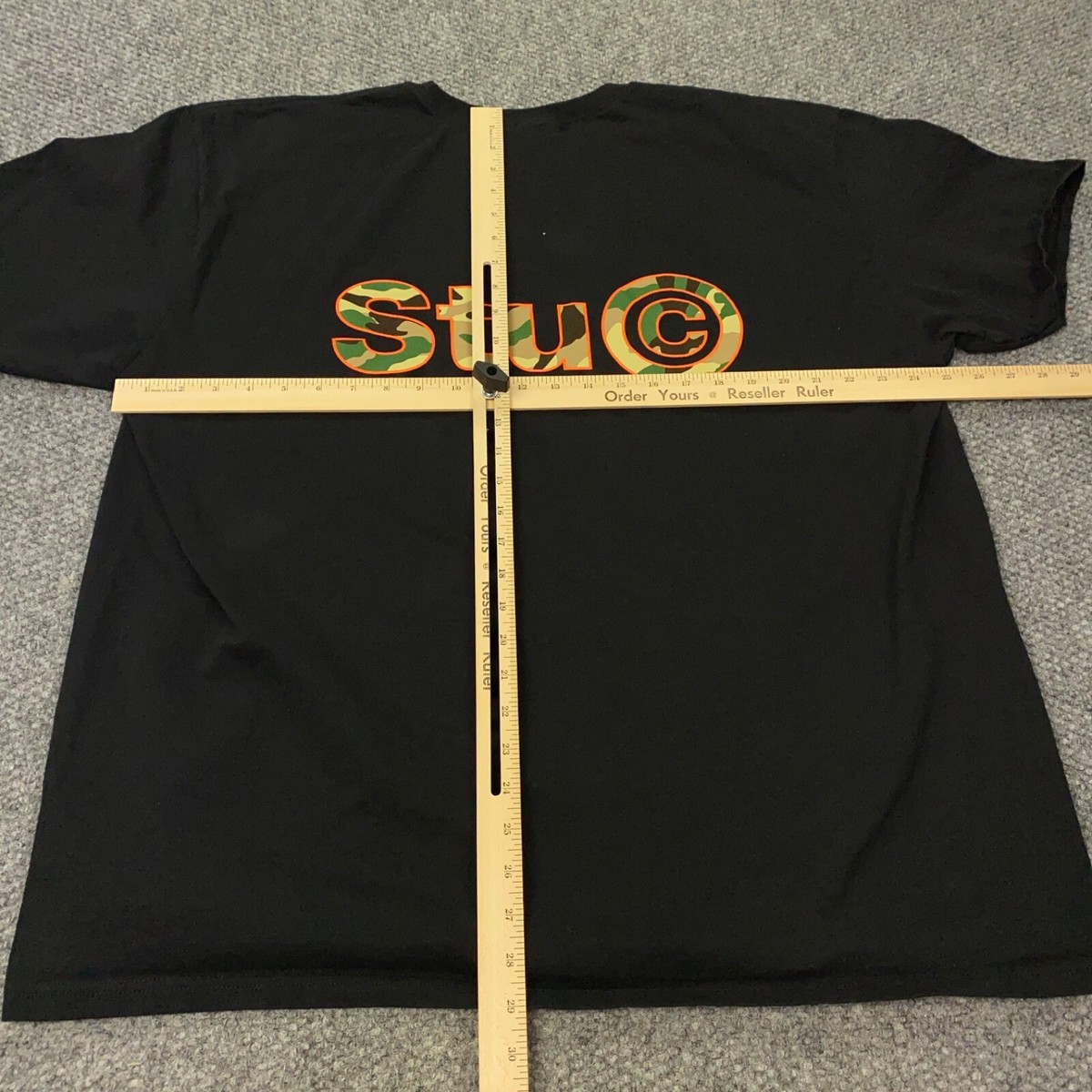 Stussy Stu C Camo Tee Mens XXL Black Short Sleeve | eBay