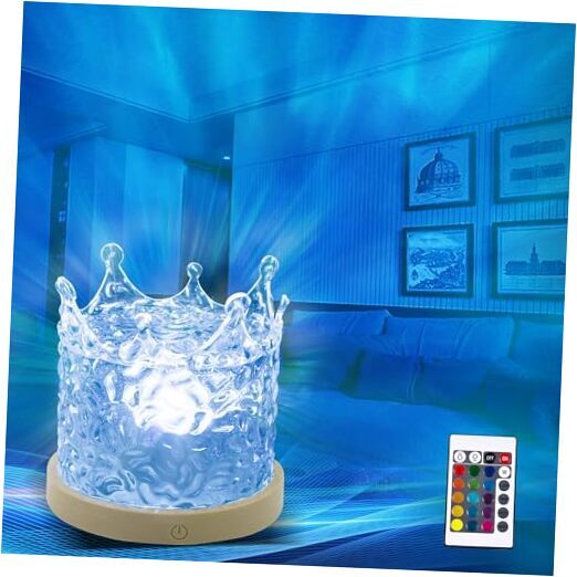 Ocean Wave Projector Lamp, Northern Lights Aurora Projector Light, 16 Crown