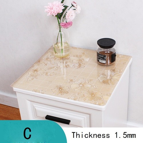 Tablecloth 1.5mm Thick Floral PVC Table Cabinet Protector Waterproof Mat Kitchen - Picture 14 of 17