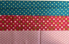 Polka Dots Michael Miller/ROBERT KAUFMAN Dots Fabric  3 Different Color 3 Yards