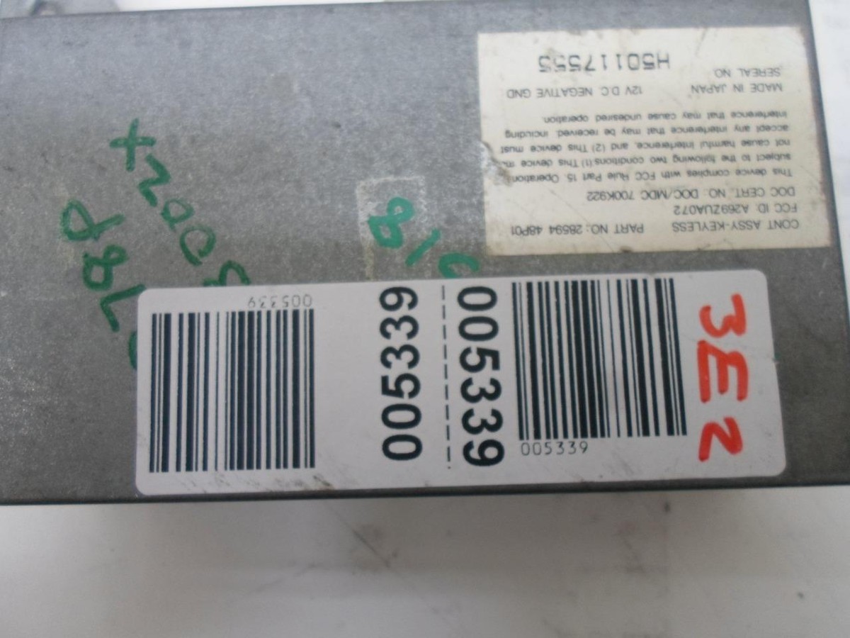 90-96 Nissan 300zx Genuine Keyless Entry Module Control