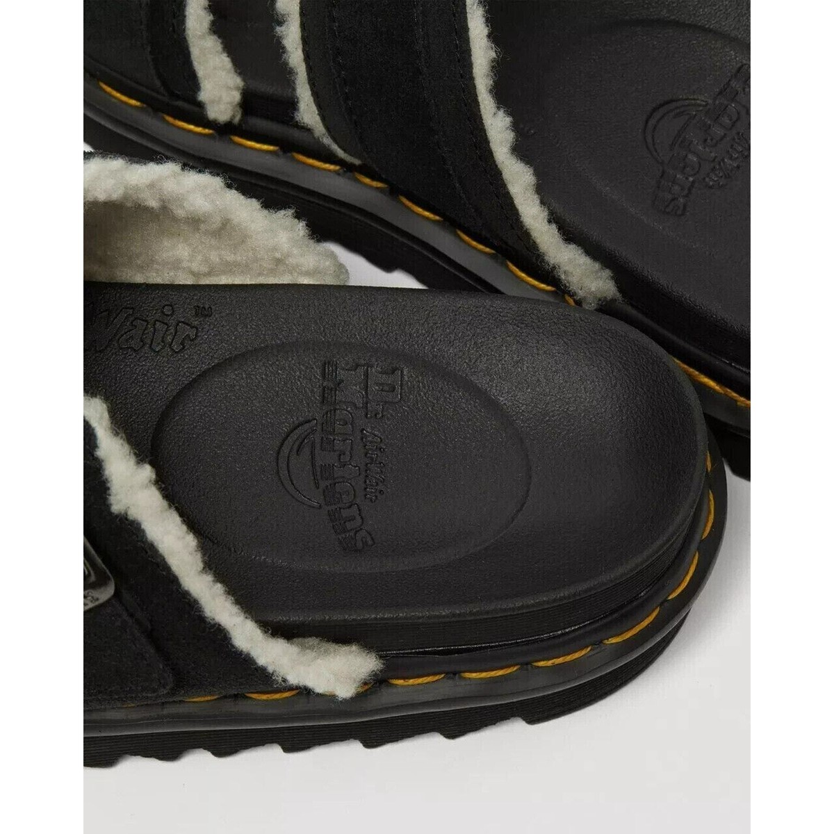 Dr. Martens Myles Faux Fur Platform Sandal (Unisex),‎ Black, Size 13, NWT DR. MARTENS MYLES FAUX SHEARLING SUEDE SLIDE | Mercari main image 4