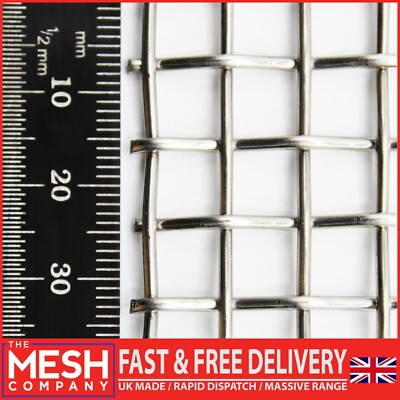 The Mesh Company Edelstahldrahtgeflecht | 3 LPI 1,6 mm Draht | 500 x 250 mm