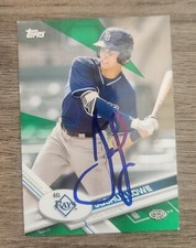 Josh Lowe Autograph Signed 2017 Topps Pro Debut Green #50/99 Tampa Bay Rays